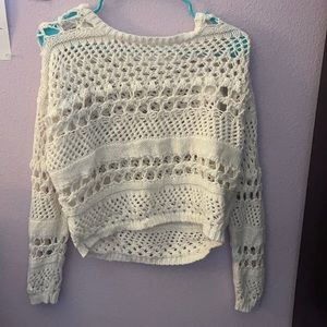 Garage Sweater, Distressed White